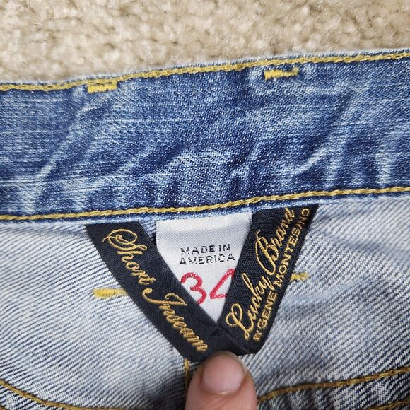 VTG Lucky Brand Dungarees Mens Jeans Size 34 X 29 Boot Leg Cut Made in USA A107 - Picture 5 of 15